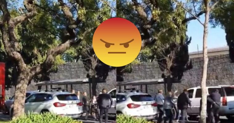 (VIDEO): Guardaespaldas golpean a hombre enfrente de su hija