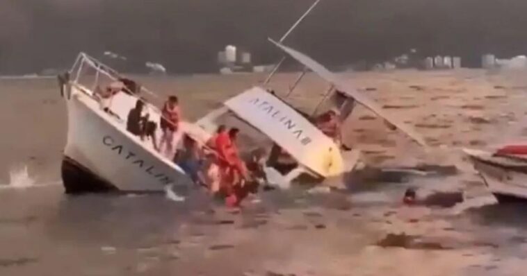 Pasajeros se hunden en embarcación en Puerto Vallarta