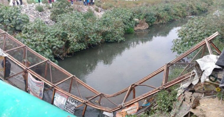 (VIDEO): Se colapsa puente peatonal entre Nezahualcóyotl y Chimalhuacán