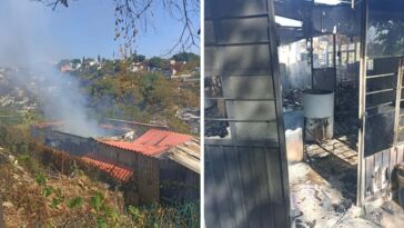 Incendio de casa en la Lagunilla