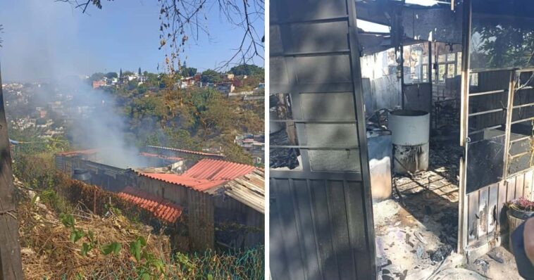 Incendio de casa en la Lagunilla