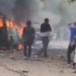explota camioneta en Michoacán