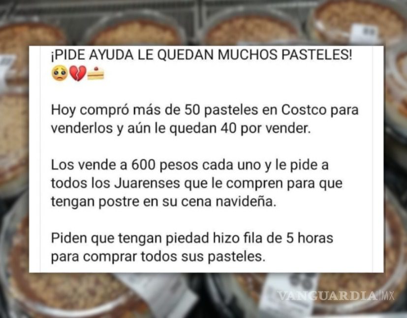 Revendedora compra 50 pasteles en Costco y pide ayuda tras no venderlos
