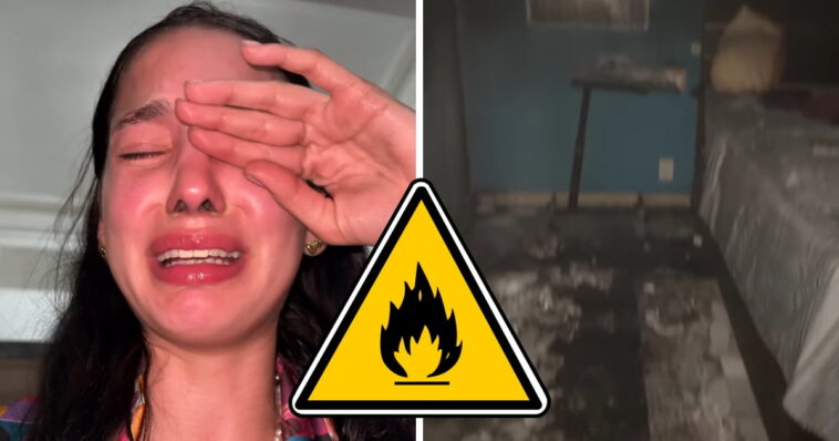 Arisita, novia de Luisito Comunica rompe en llanto luego de sobrevivir a un incendio en su departamento