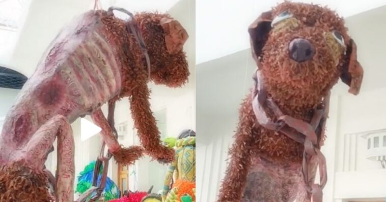 (VIDEO): Piñata de perrito maltratado causa polémica