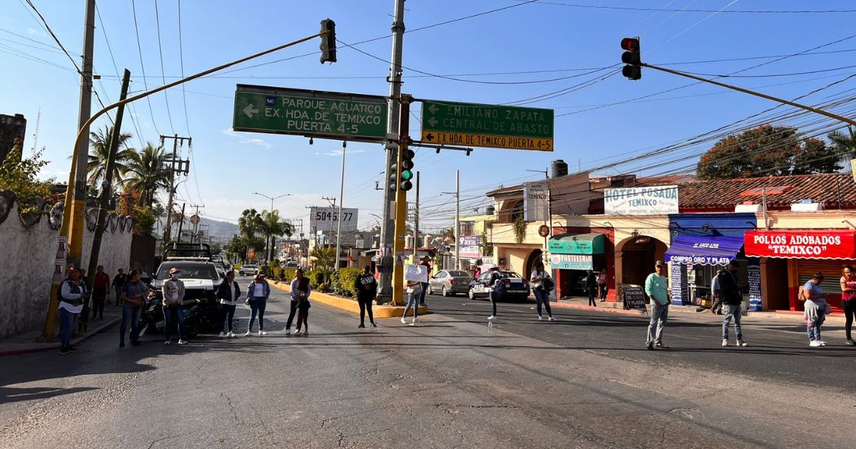manifestación en Temixco