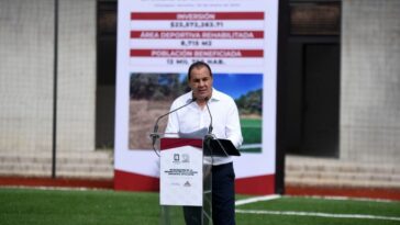 Continúan con la transformación de espacios deportivos en Morelos