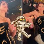 Dua Lipa vive incómodo momento con su vestido durante los Golden Globes