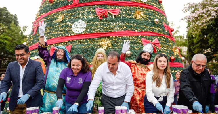 Más de tres mil Morelenses asistieron a la partida de Rosca de Reyes
