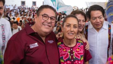 Víctor Mercado y Claudia Sheinbaum