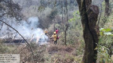 Atención de incendios forestales en Morelos