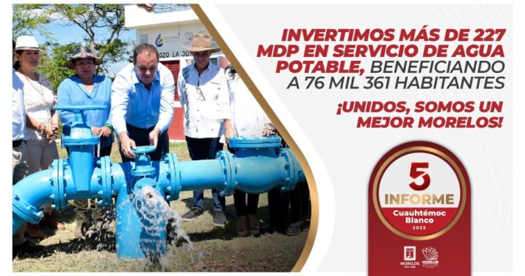 Gobierno de Morelos logra abatir el rezago de agua en la entidad
