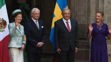 AMLO recibe a los Reyes de Suecia en el Palacio Nacional