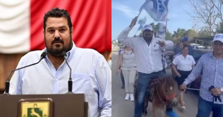 Cancelan a candidato del PAN por montar un poni en Yucatán