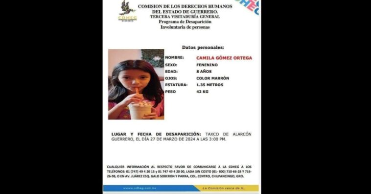 Localizan sin vida a menor desaparecida en Taxco
