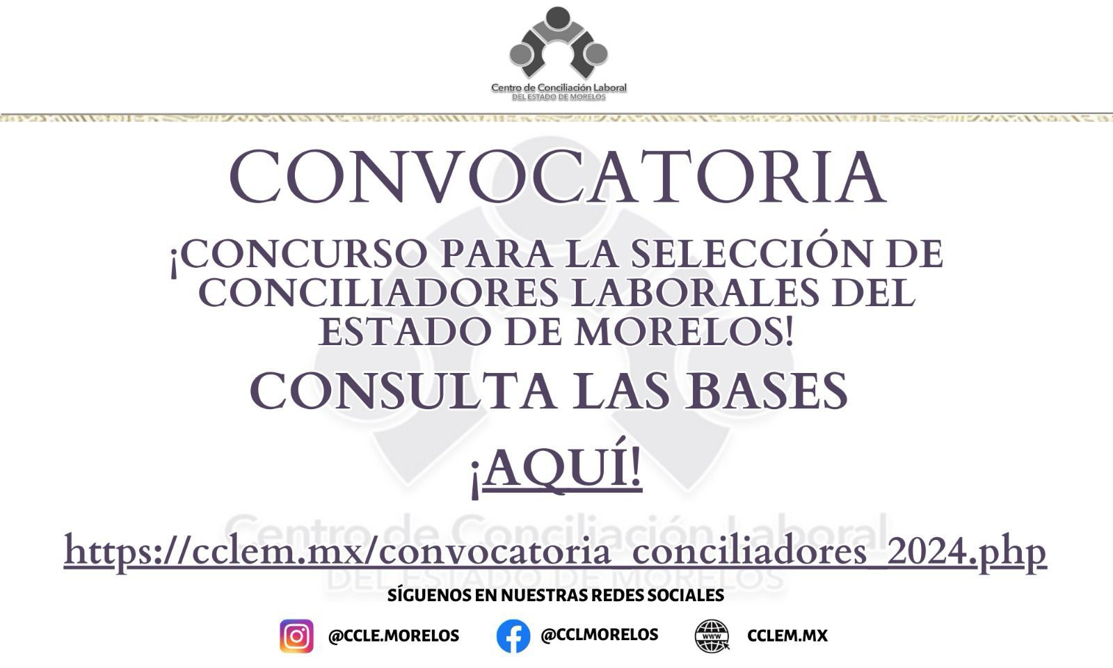 Informan sobre convocatoria para seleccionar a conciliadores laborales de Morelos