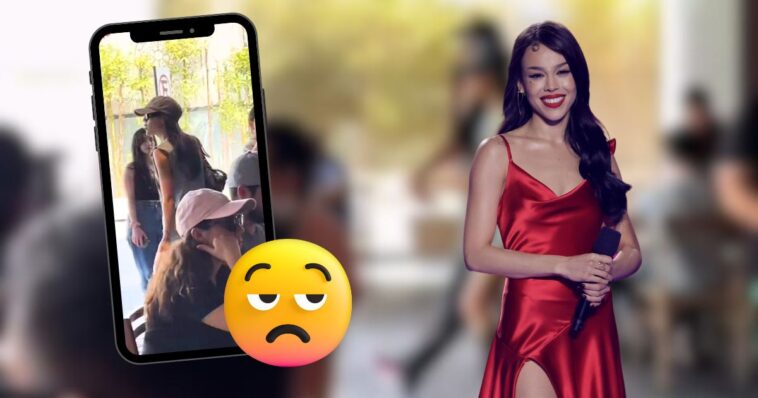 Critican a Danna Paola por salir corriendo de un restaurante