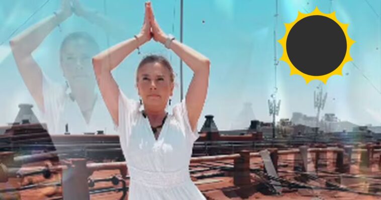 (VIDEO): Esposa de AMLO realizó ritual para ver el eclipse solar