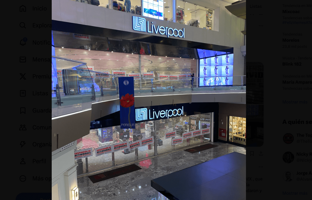 Clausuran tienda departamental en Perisur