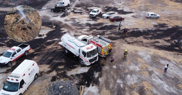 Continúan las labores de atención de incendio en Mina de Tezontepec