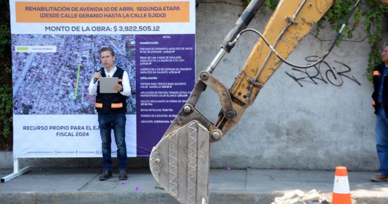 Darán inicio a la segunda etapa de rehabilitación en avenida 10 de abril