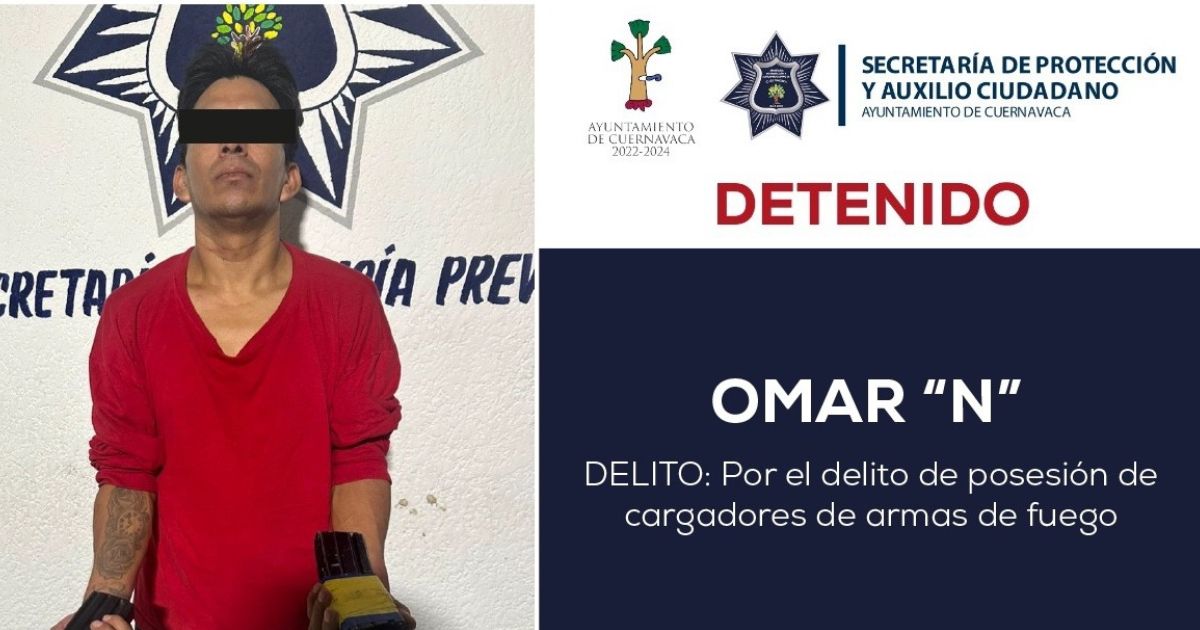 Detienen a presunto responsable de actos ilícitos en calle Gutemberg