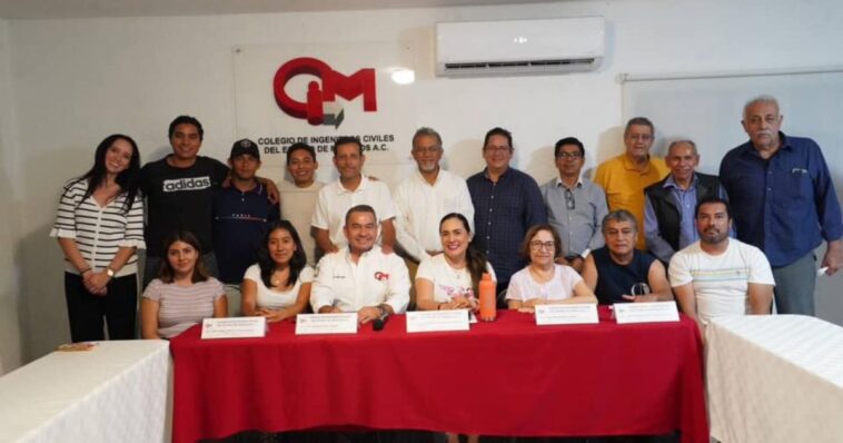 Jessica Ortega se reúne con el Colegio de Ingenieros Civiles de Morelos
