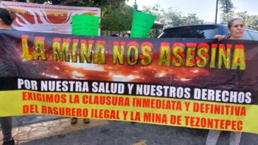 Vecinos exigen atención al incendio de la Mina de Tezontepec