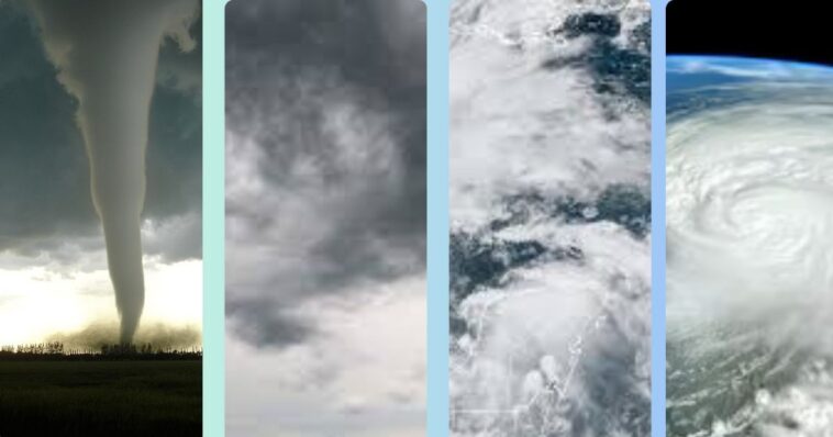 Diferencia entre tornado, huracán, tormenta y ciclón tropical