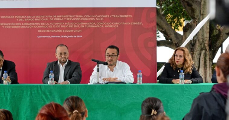 Realizan disculpa pública a familiares de víctima del socavón en Paso Express 2016