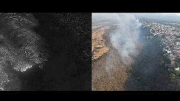 Reanudan trabajos para el control de incendio forestal de La Carpa