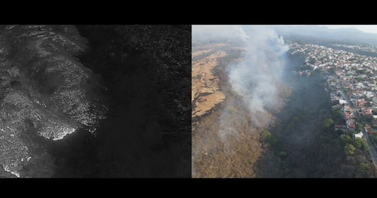 Reanudan trabajos para el control de incendio forestal de La Carpa