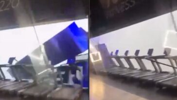 Cae fachada de gimnasio en Zapopan tras lluvias