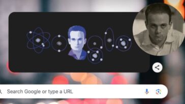 César Lattes es el doodle de Google este 11 de julio