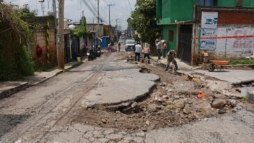 Intervienen calles afectadas por lluvia en Santa Martha