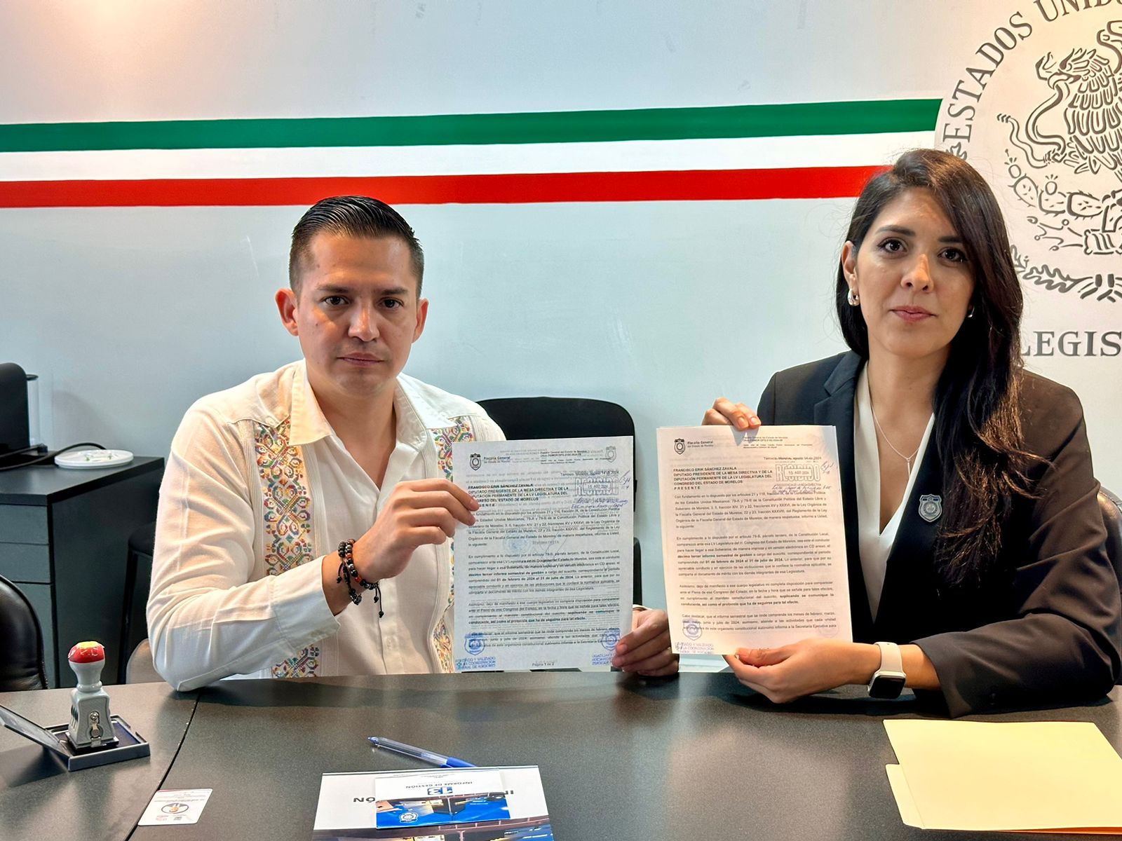 Recibe Congreso Morelos 13 informe de actividades semestrales del fiscal Uriel Carmona