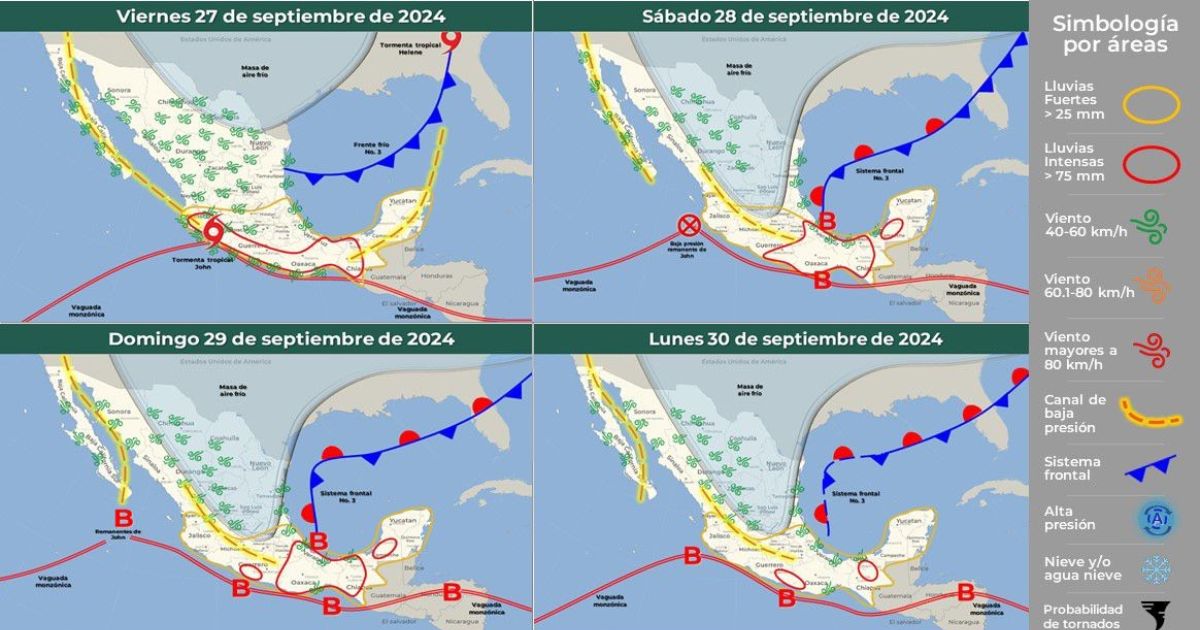 Ciclón “John” seguirá ocasionando tiempo inestable la entidad