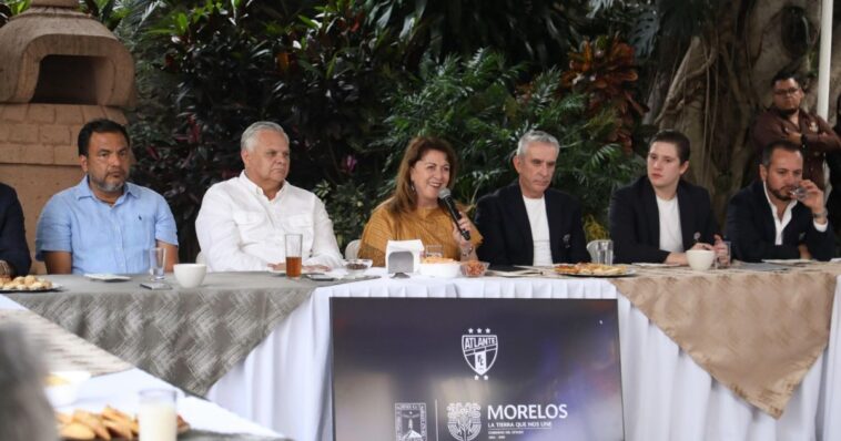 Gobernadora de Morelos sostiene reunión con Club de Futbol Atlante
