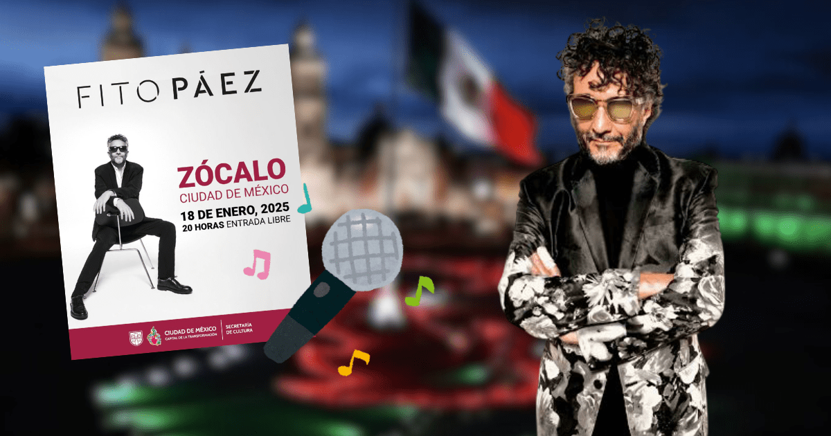 Fito Páez se presenta GRATIS en el zócalo de la CDMX