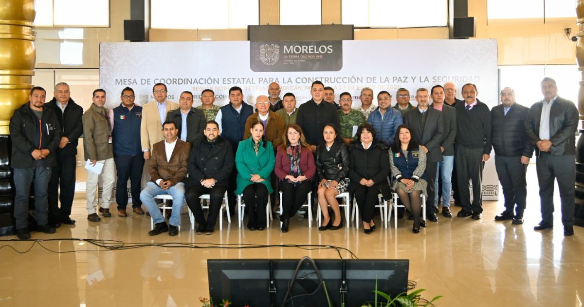 Gobernadora de Morelos encabeza Mesa de Seguridad en Tetela del Volcán