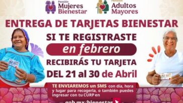 Tarjetas bienestar abril