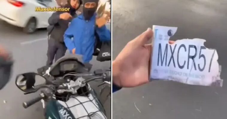 Exhiben a policías usando placas de cartón