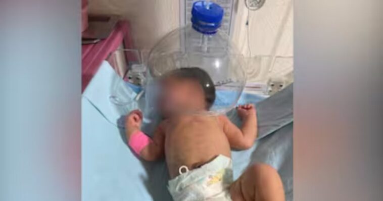 Utilizan garrafón para dar oxígeno a bebé en Tabasco