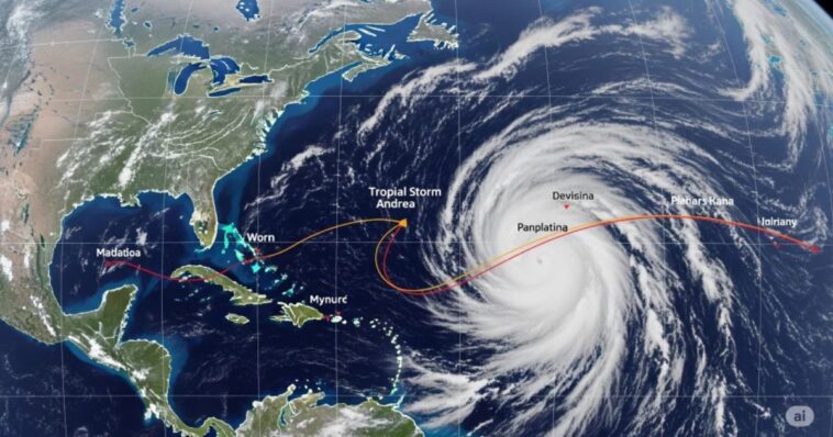 Se forma tormenta tropical “Andrea” en el Atlántico