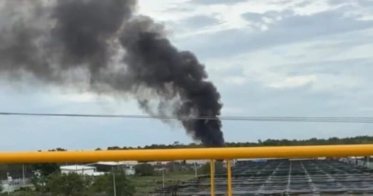 Se registra incendio en tramo de Tren Maya
