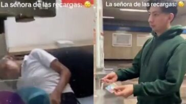 Captan a taquillera del Metro de la Ciudad de México durmiendo