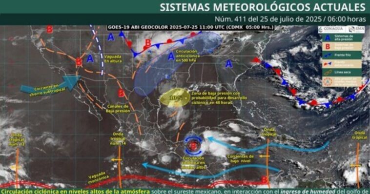 Lluvias, tormentas y calor en Morelos para este fin