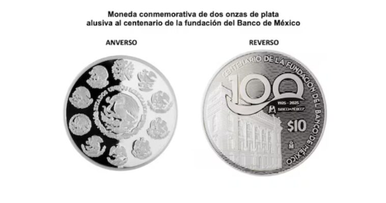 Banco de México lanza moneda conmemorativa de 100 años