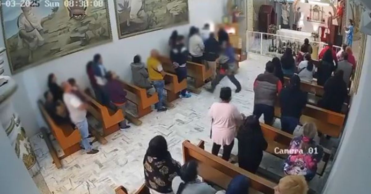 Intenta privar de la vida a hombre dentro de una iglesia