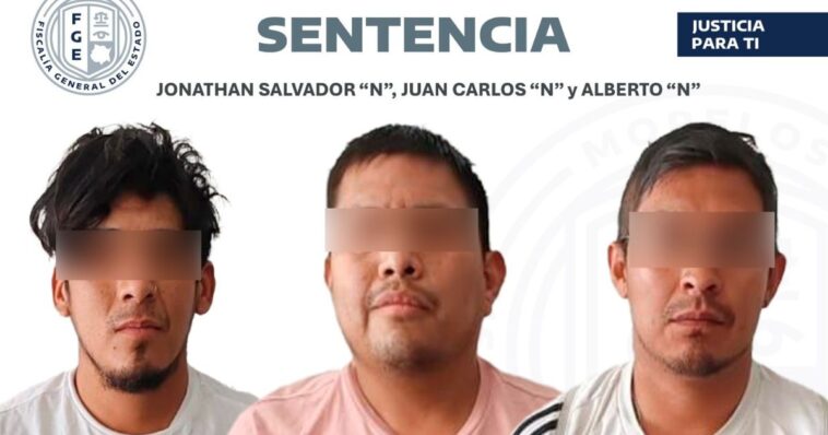 Dan condena de 23 años a sujetos por robo de vehículo en Cuernavaca